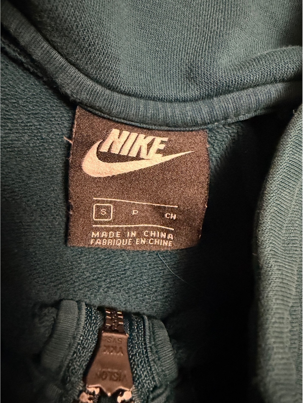 Nike Teal Blue Quarter Zip Pullover Sweatshirt Size S - Picture 8 of 11